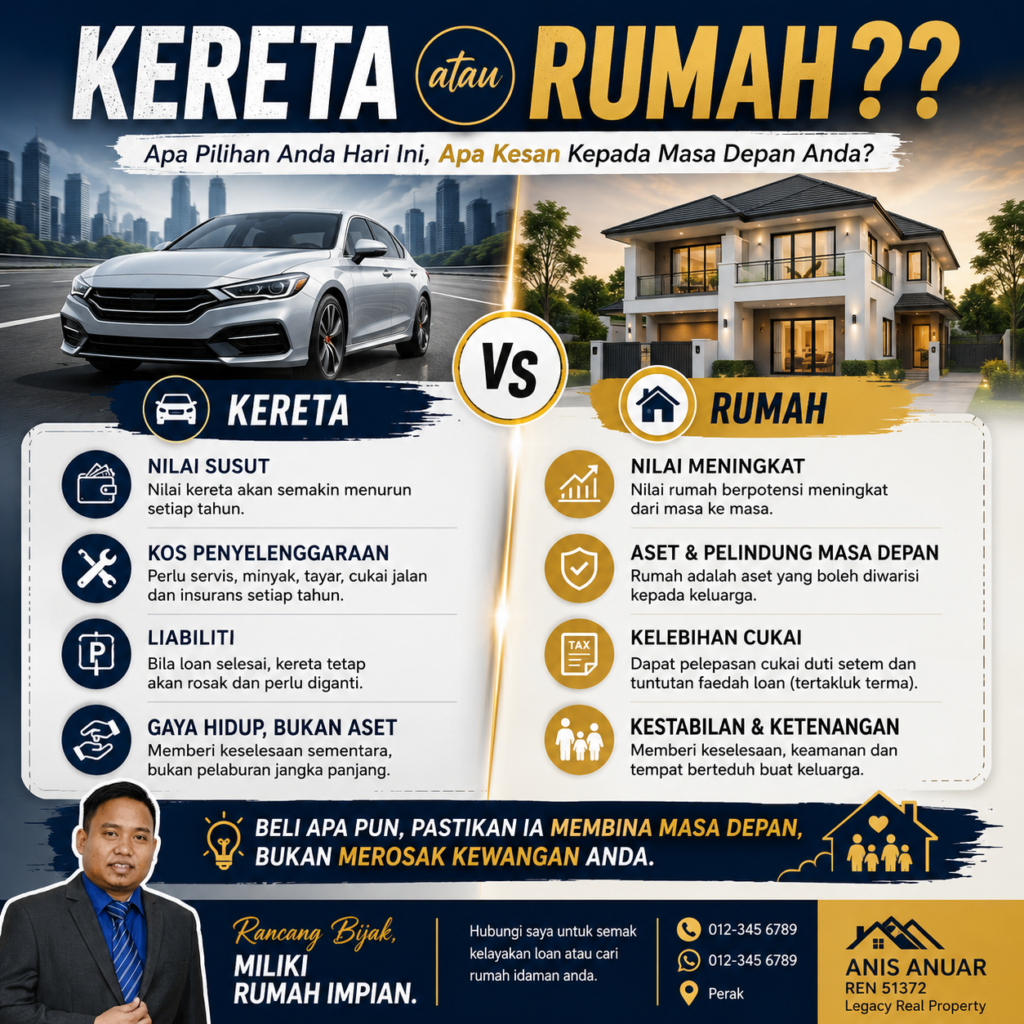 kereta atau rumah??