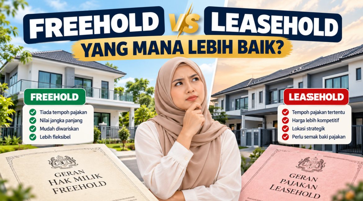 Freehold vs Leasehold yang mana lebih baik untuk beli rumah