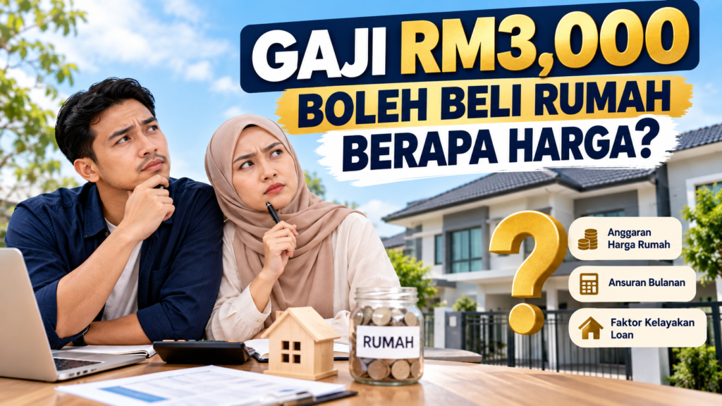 Gaji RM3000 beli rumah dan semak kelayakan pinjaman